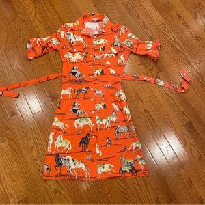 J. McLaughlin Vintage Look Horse Shirt Dress XS
